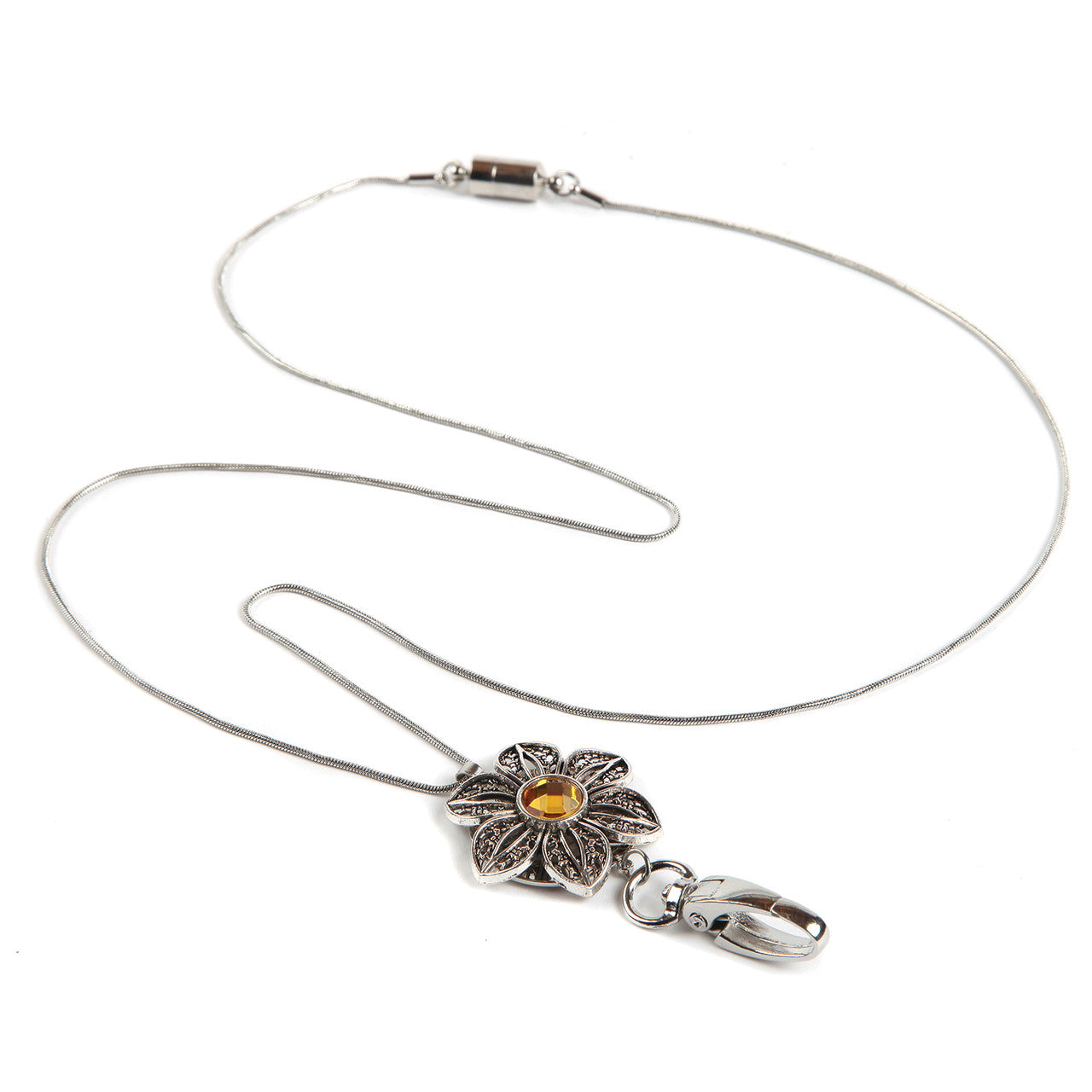 Topaz Bloom ID Necklace Lanyard boojeebeads.